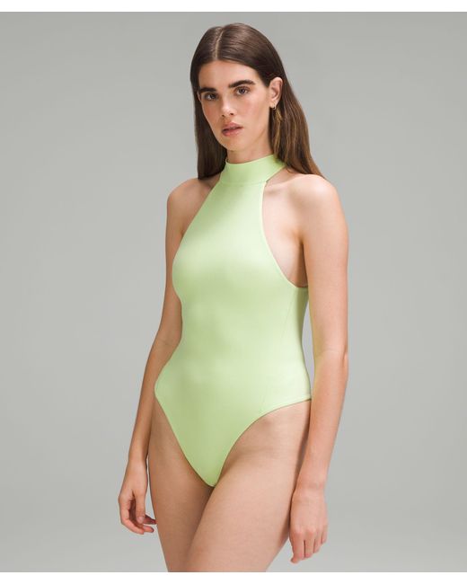 lululemon athletica Green Wundermost Ultra-soft Nulu Mockneck Sleeveless Bodysuit