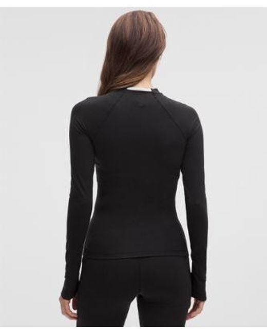 lululemon athletica Black – Merino Crewneck Base Layer – Wool-Blend – – Size Large