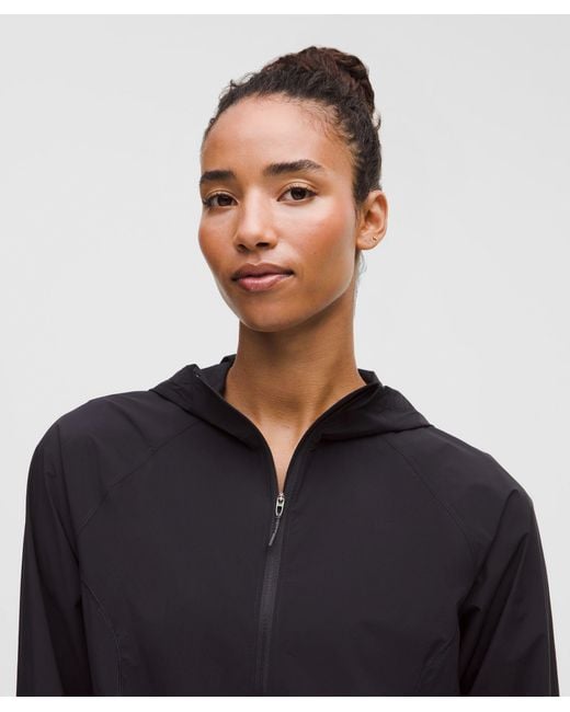 lululemon athletica Black Translucent Hooded Jacket