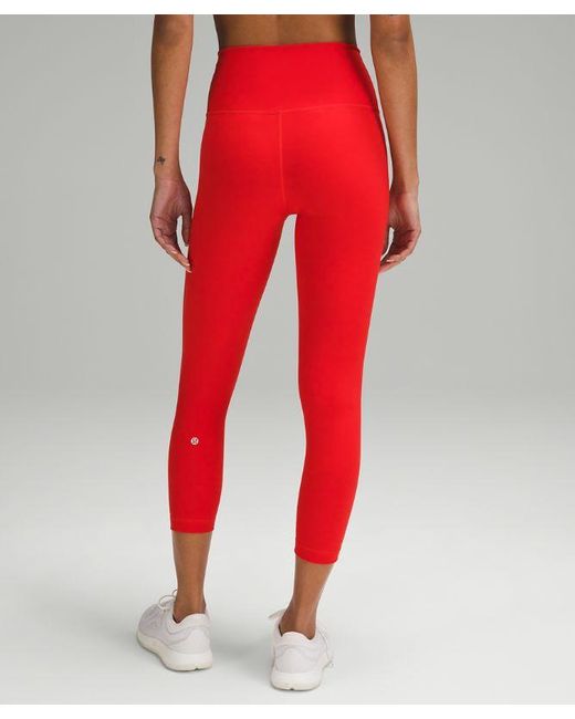 lululemon athletica Wunder Train High-rise Crop Leggings - 23" - Color Red/bright Red - Size 0