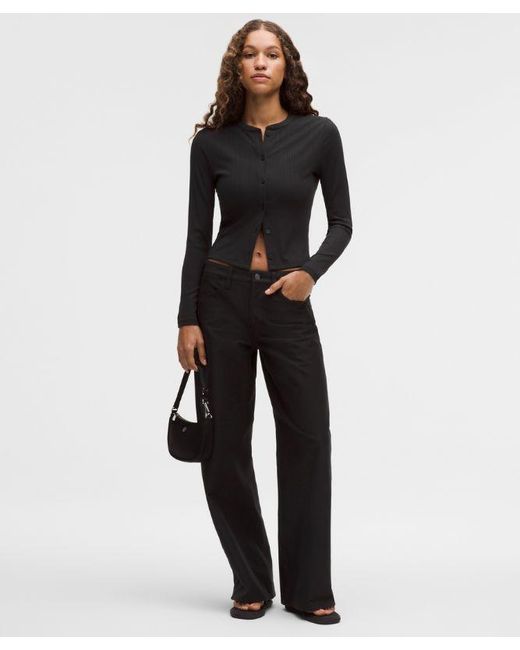 lululemon athletica Black Hold Tight Micro-Rib Cardigan