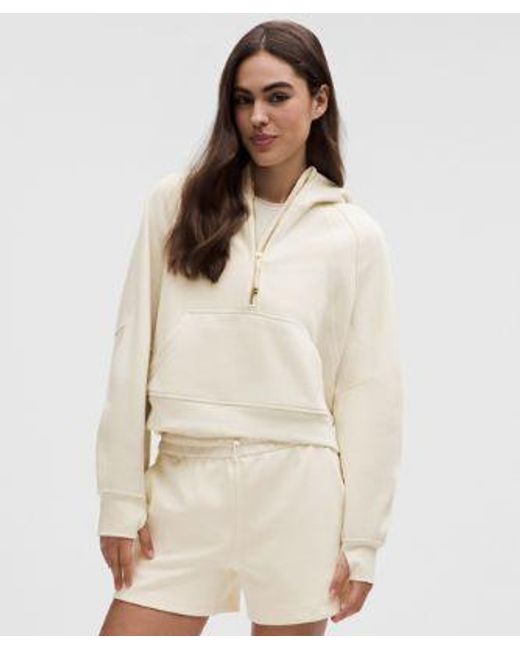 lululemon athletica Natural – Scuba Oversized Half-Zip Hoodie – – Size Medium/Large
