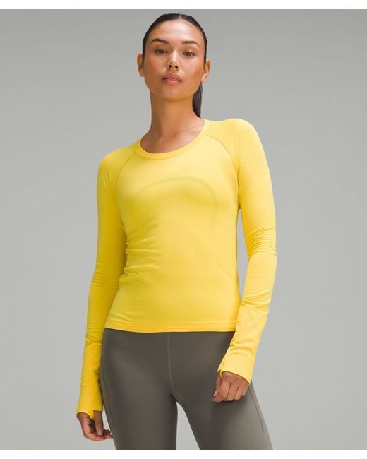 lululemon athletica Swiftly Tech Long-sleeve Shirt 2.0 Race Length in  Yellow