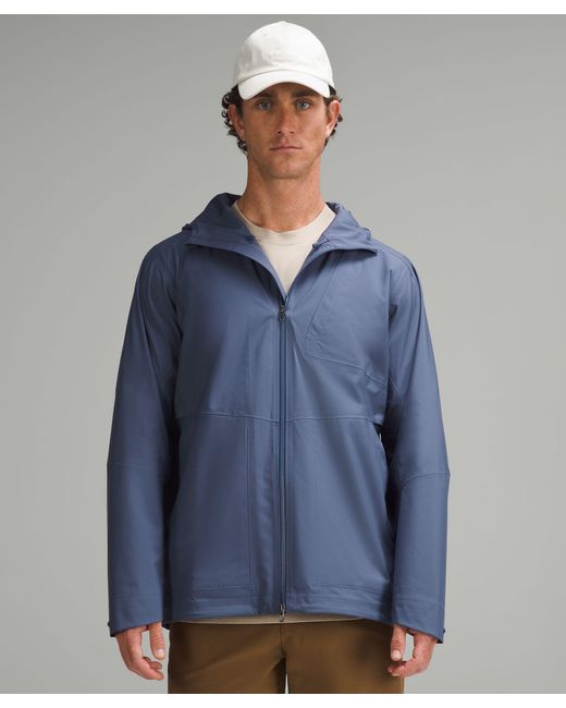 lululemon athletica Blue Waterproof Full-zip Rain Jacket