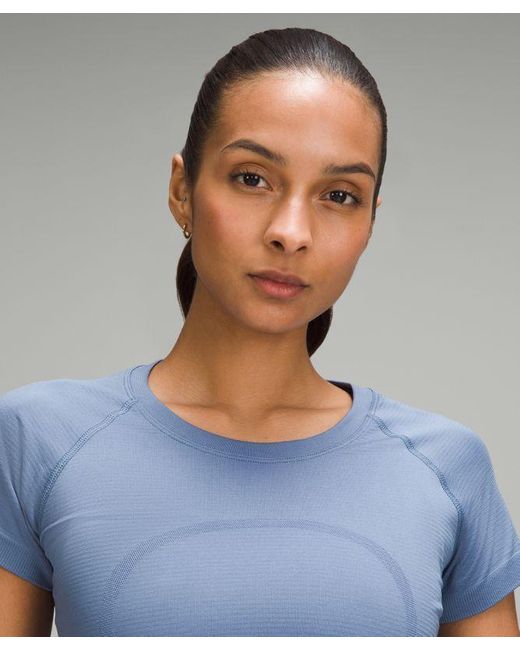 lululemon athletica Blue Swiftly Tech Short-Sleeve Shirt 2.0 Waist Length