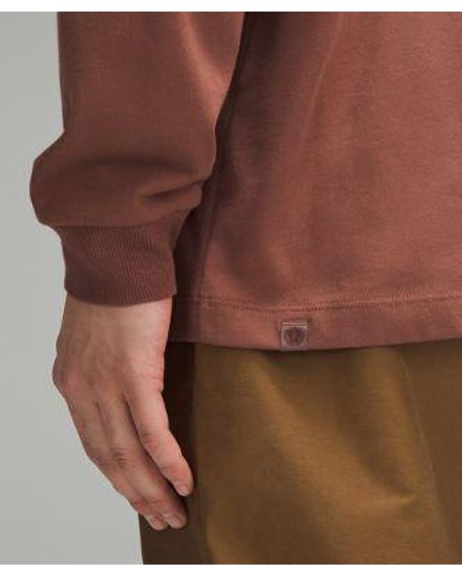 lululemon athletica Brown – 'Heavyweight Jersey Long-Sleeve Shirt – – for men