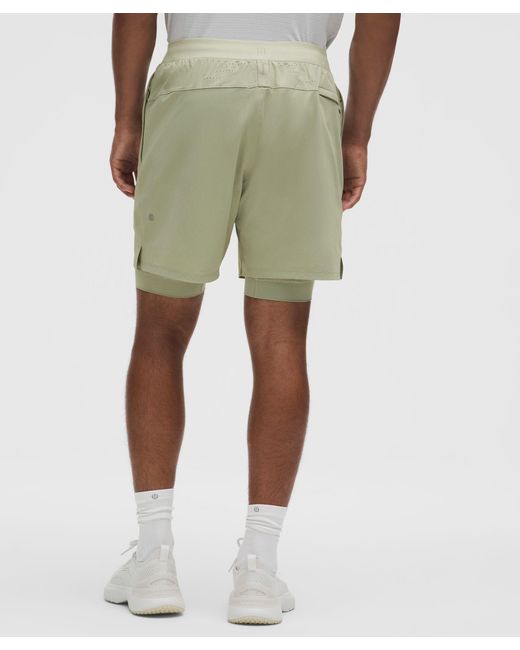 lululemon athletica Gray License To Train Lined Short 7" for men