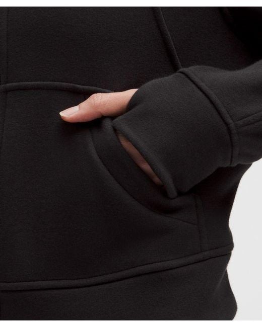 lululemon athletica Black – Scuba Oversized Full-Zip Hoodie Plush – – Size Medium/Large