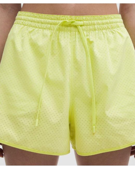 lululemon athletica Yellow Court Rival High-Rise Short 3"