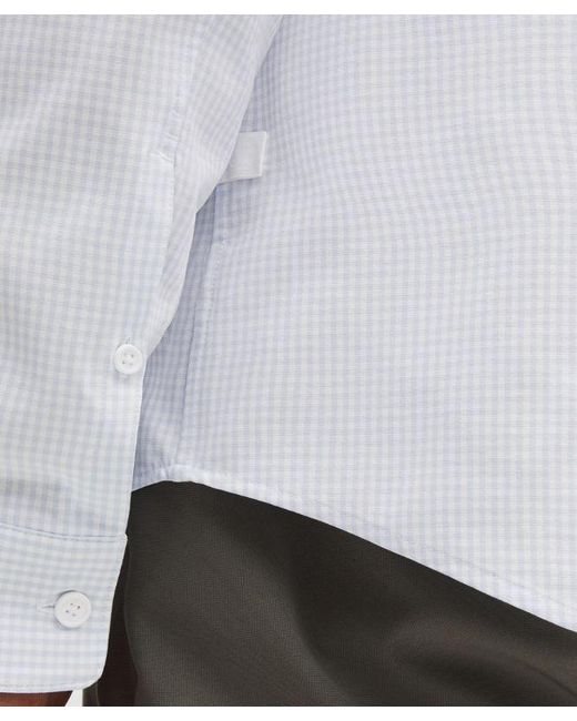 lululemon athletica White – New Venture Long-Sleeve Shirt Slim-Fit – – Size Small for men