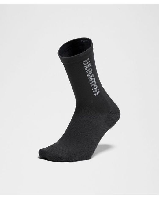 lululemon athletica Black – Power Stride Crew Socks Run Graphic – – Size Small