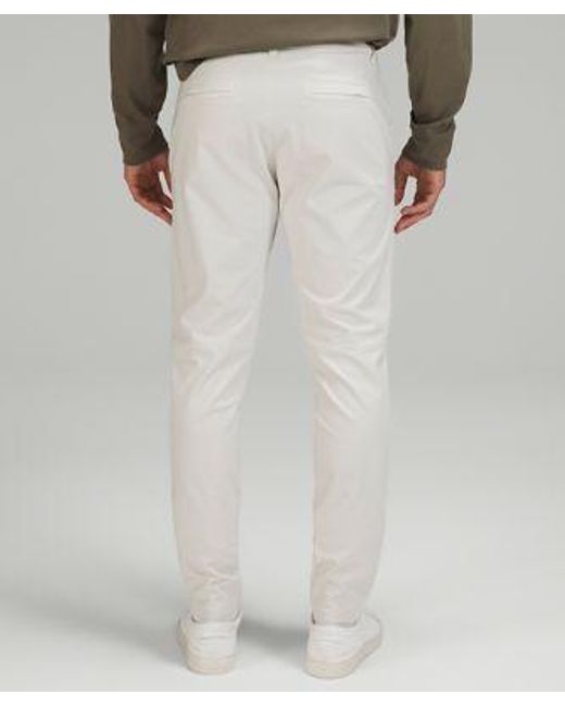 lululemon athletica Gray Commission Slim-fit Trousers Warpstreme - 32" - Color White - Size 29 for men