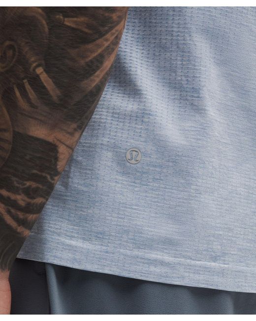 lululemon athletica Blue Metal Vent Tech Short-Sleeve Shirt for men
