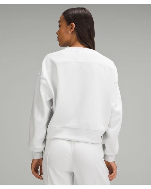 lululemon athletica White – Softstreme Perfectly Oversized Cropped Crew Sweatshirt – –