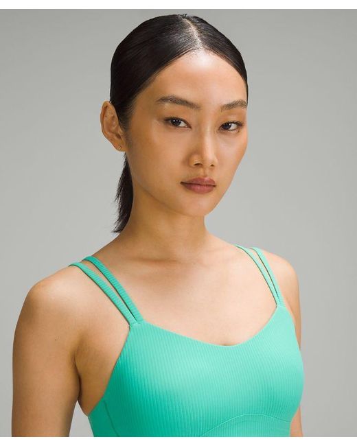 lululemon athletica Green Like A Cloud Ribbed Bra Light Support, B/c Cup