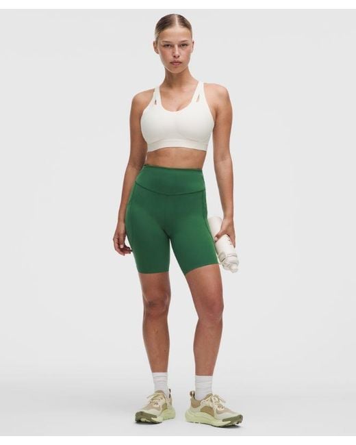 lululemon athletica Green Fast And Free High-Rise Short 8"
