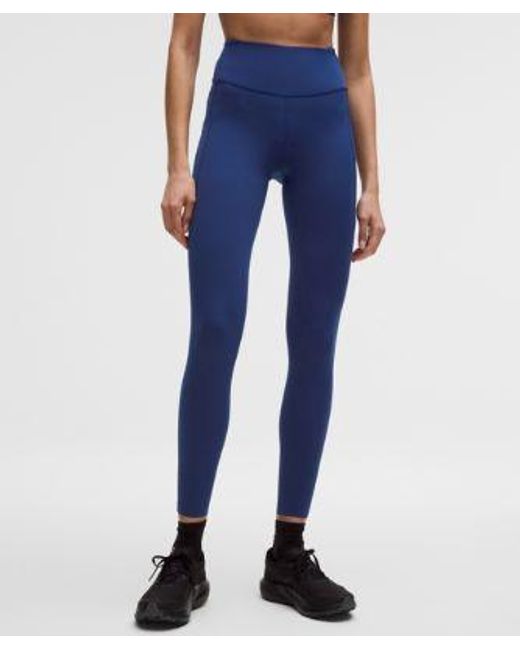 lululemon athletica Blue – Fast And Free High-Rise Tight Leggings 5 Pocket – 28" – – Size 20