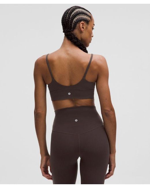 lululemon athletica Brown Focuser Scoop-Neck Bra Nulu