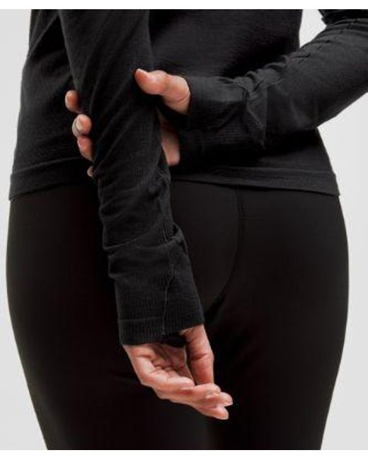 lululemon athletica Black Swiftly Wool Long-Sleeve Shirt