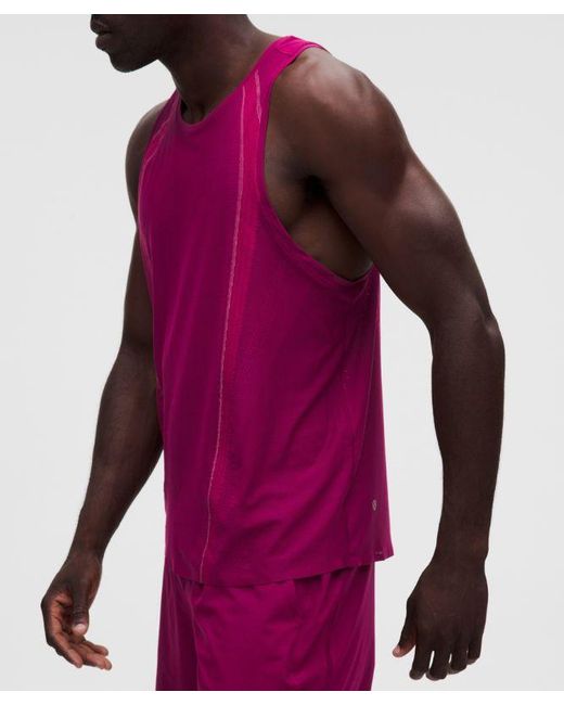 lululemon athletica Purple – Fast And Free Airflow Running Singlet – – Size Large for men