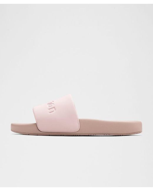 lululemon athletica Pink – Restfeel Slides Graphic – – Size 14