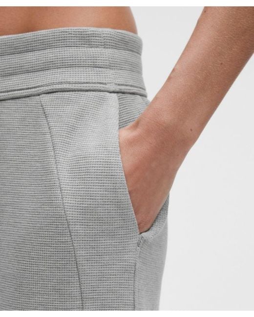 lululemon athletica Gray – Scuba Mid-Rise Wide-Leg Pants Waffle – – Size Large