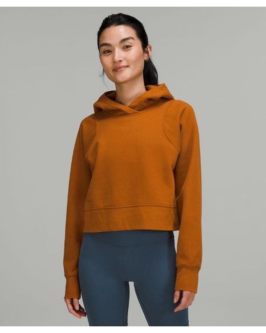 lululemon Loungeful Cropped Hoodie Size 16 in Orange Lyst UK