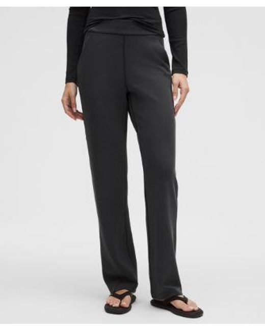 lululemon athletica Black Softstreme High-Rise Straight-Leg Pant