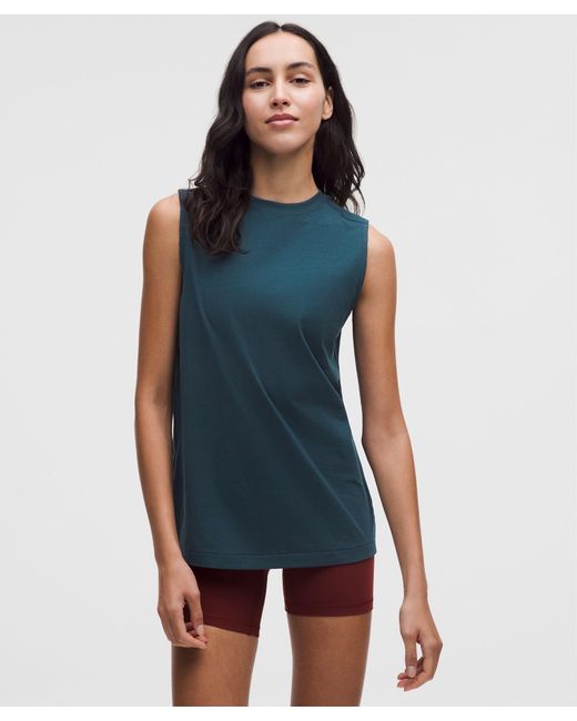 lululemon athletica Blue All Yours Organic Cotton Tank Top