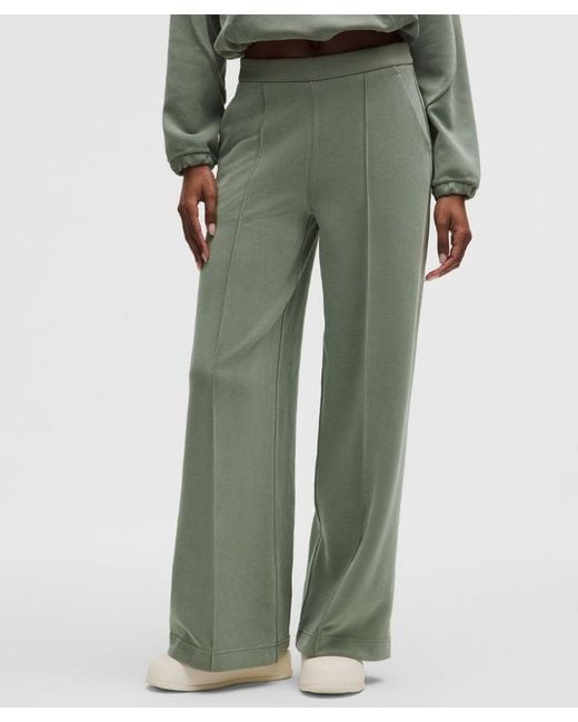 lululemon athletica Green – Brushed Softstreme Pintuck High-Rise Wide-Leg Pants Regular – /Pastel –