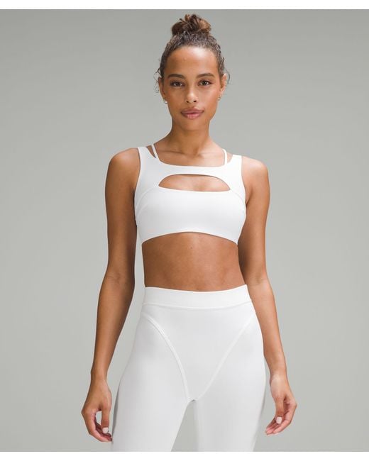 lululemon athletica Everlux Front Cut-out Train Bra Light Support, B/c Cup  in White