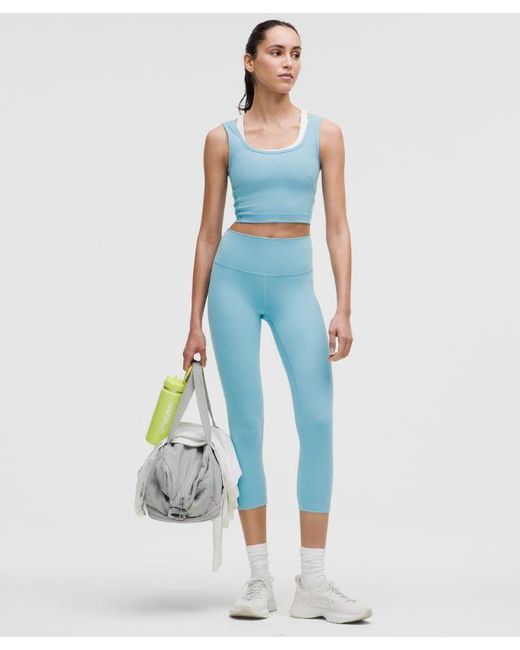lululemon athletica Blue – Wunder Train High-Rise Crop Leggings – 21" – – Size 4