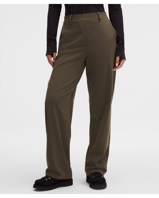 lululemon athletica Brown Daydrift High-Rise Straight-Leg Trouser