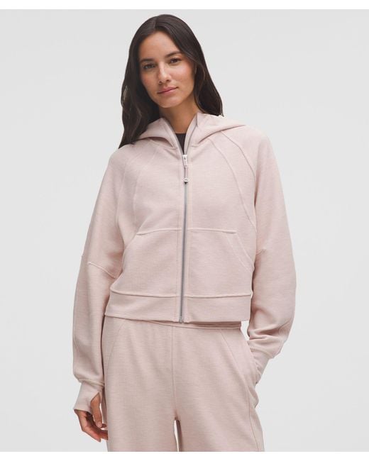 lululemon Women's Pink Scuba Oversized Full-Zip Hoodie