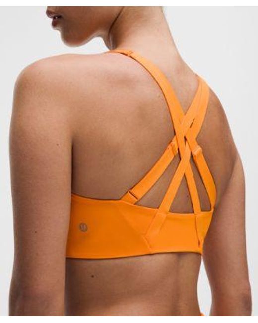 lululemon athletica Orange – Energy Zip-Front Sports Bra High-Support, B–G Cups – – Size 6