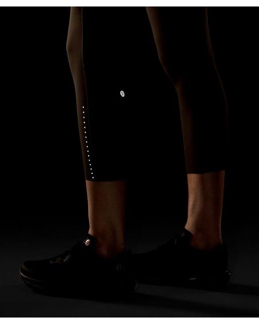 lululemon athletica Black Fast And Free 6-Pocket High-Rise Crop 23"