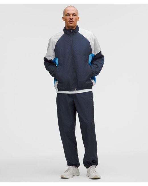 lululemon athletica Blue – Nylon Oversized Track Jacket – – Size Large for men
