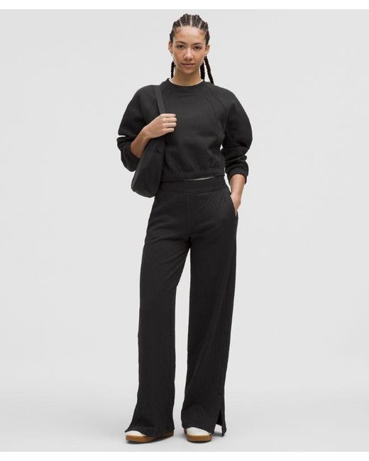 lululemon athletica Black Engineered Warmth Cable-Knit Pant