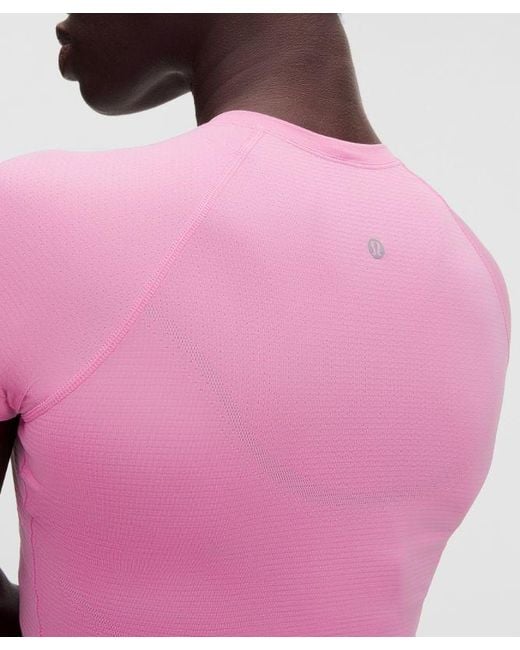 lululemon athletica Pink – Swiftly Tech Cropped Short-Sleeve Shirt 2.4 – – Size 4