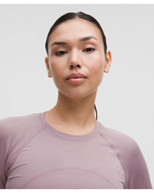 lululemon athletica Purple Swiftly Tech Cropped Long-Sleeve Shirt 2