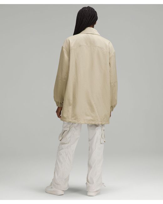 lululemon athletica White Lightweight Oversized Coaches Jacket - Color Khaki - Size L