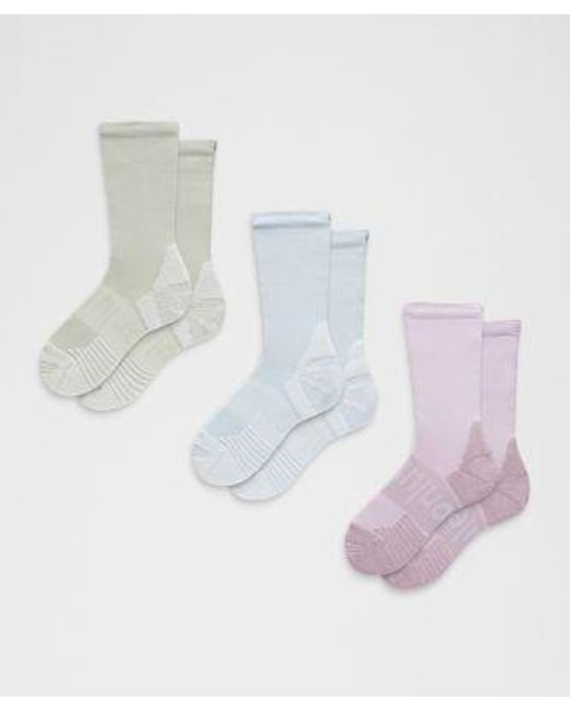 lululemon athletica Multicolor – Power Stride Cushion Crew Socks 3 Pack – – Size Large