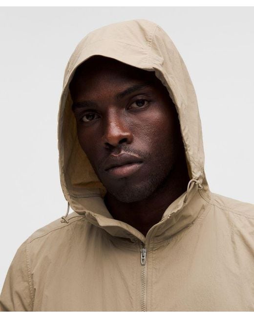 lululemon athletica Natural – Uv-Protective Stash And Dash Windbreaker Jacket – Color Khaki – Size Large for men