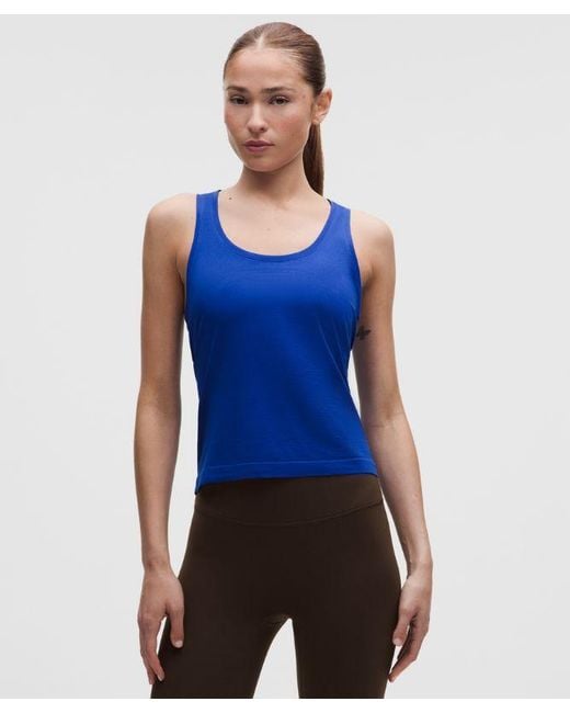 lululemon athletica Blue – Swiftly Tech Racerback Tank Top 2.4 Waist Length – – Size 4