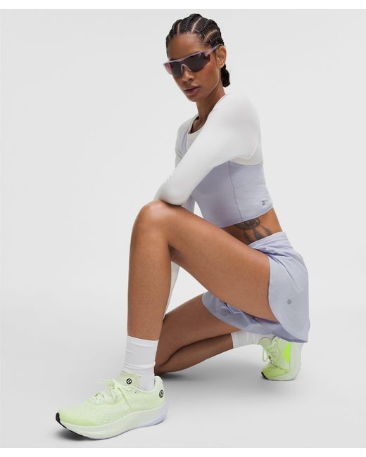 lululemon athletica White Fast And Free High-Rise Classic-Fit Split Short 3"