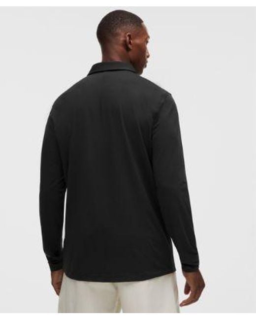 lululemon athletica Black Evolution Long-Sleeve Polo Shirt for men