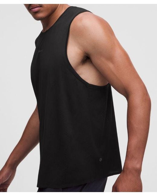 lululemon athletica Black Fast And Free Singlet for men