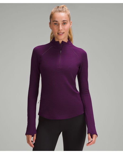 lululemon athletica Purple Ventscape Half-zip Long-sleeve Shirt