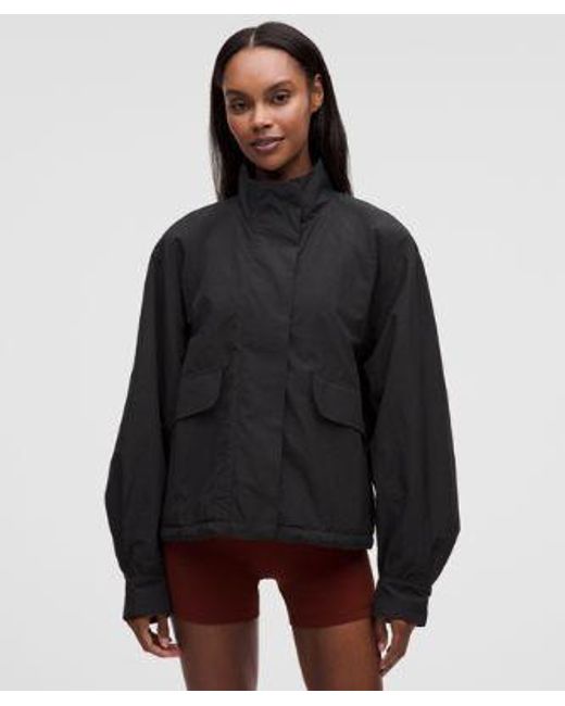lululemon athletica Black – Oversized Cinch-Hem Reversible Jacket – – Size Large
