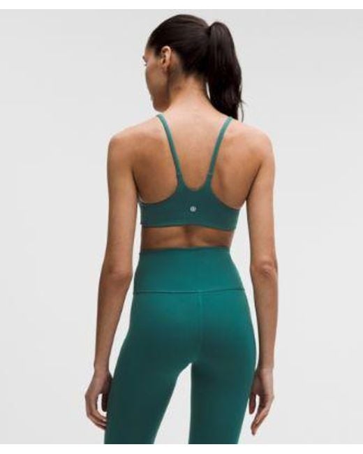 lululemon athletica Green – Wunder Train Strappy Racer Sports Bra Light Support, A/B Cup – – Size 14